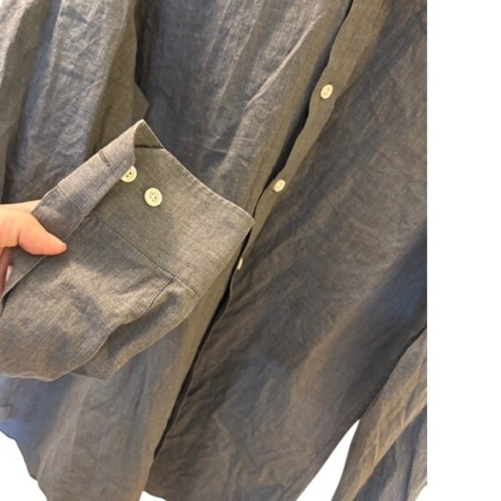 Todd Snyder Melange Yarns Grey Button Down Shirt Men's 15.5 34/35 Long Sleeve - Picture 6 of 9